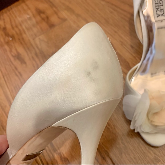 Badgley Mischka Open Toe d'Orsay Satin 8.5 [wedding, bridal, dress] - Picture 4 of 9